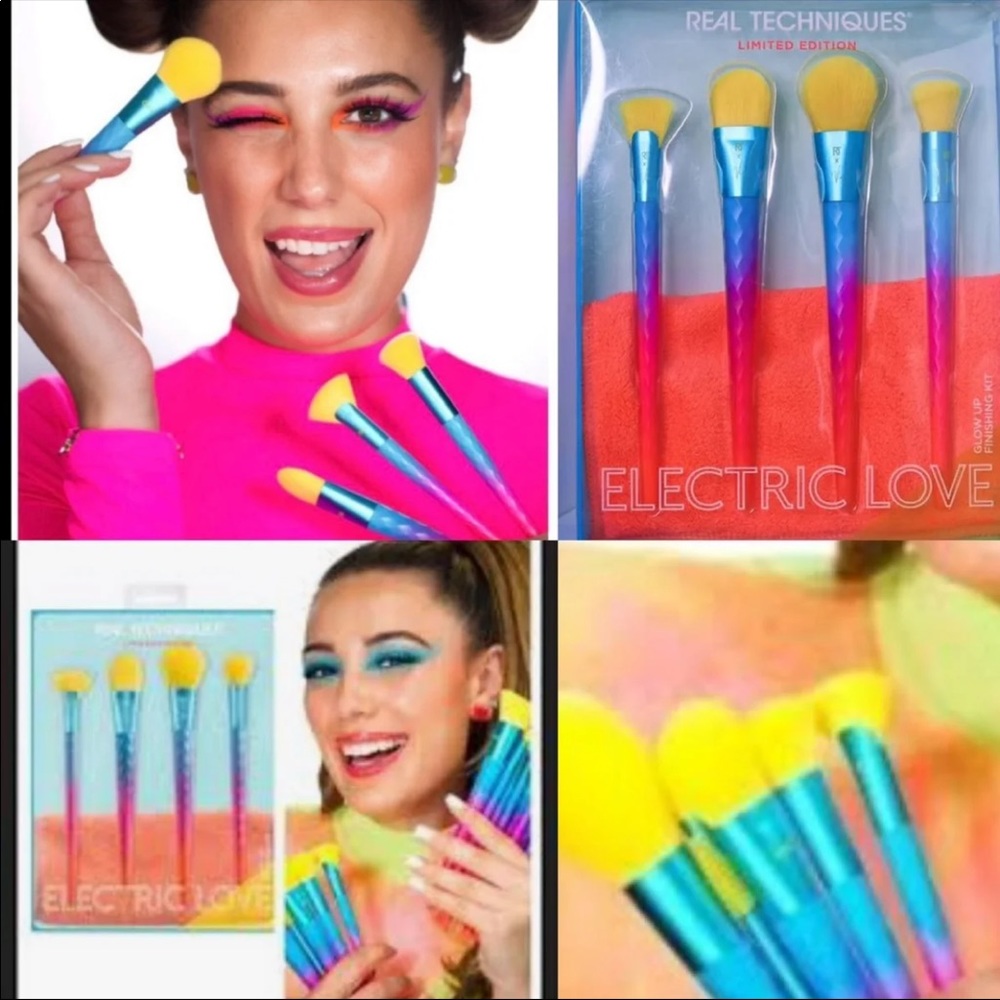 REAL TECHNIQUES Electric Love 7p Brush Set NIB $50